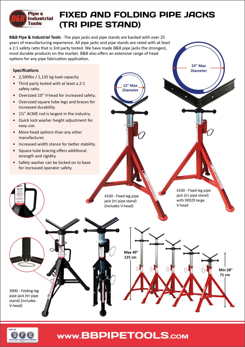 Fixed Pipe Jack (tri-stand)